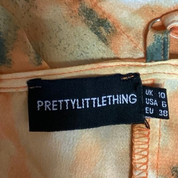 Orange and Blue Tie-Dye Women's Top - Picture 3 of 4